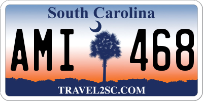 SC license plate AMI468