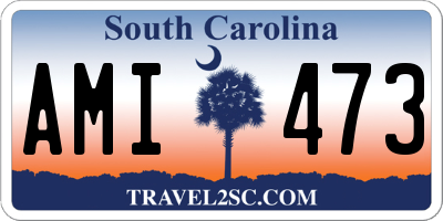 SC license plate AMI473