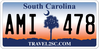 SC license plate AMI478