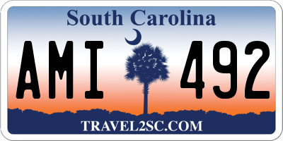 SC license plate AMI492