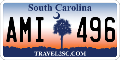 SC license plate AMI496