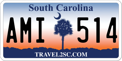 SC license plate AMI514