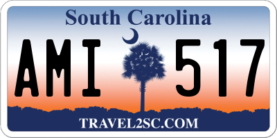 SC license plate AMI517