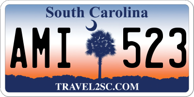 SC license plate AMI523