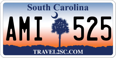 SC license plate AMI525