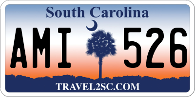 SC license plate AMI526
