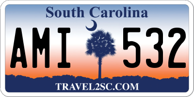 SC license plate AMI532