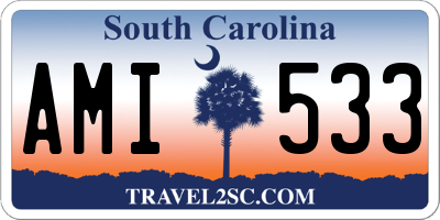 SC license plate AMI533