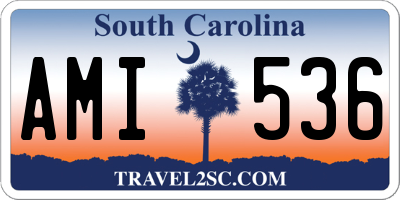 SC license plate AMI536