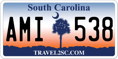SC license plate AMI538