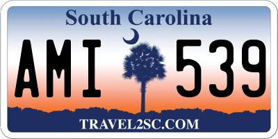 SC license plate AMI539