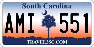 SC license plate AMI551
