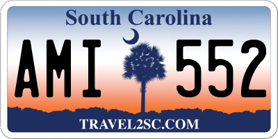 SC license plate AMI552