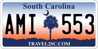 SC license plate AMI553
