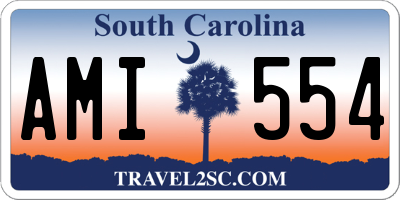 SC license plate AMI554
