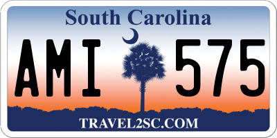 SC license plate AMI575
