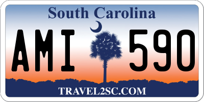 SC license plate AMI590