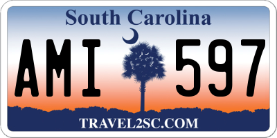 SC license plate AMI597