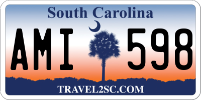 SC license plate AMI598