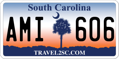 SC license plate AMI606