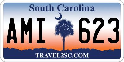 SC license plate AMI623