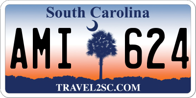 SC license plate AMI624