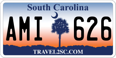 SC license plate AMI626
