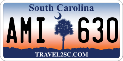 SC license plate AMI630