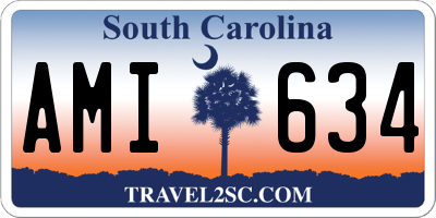 SC license plate AMI634