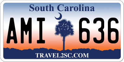 SC license plate AMI636