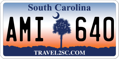 SC license plate AMI640