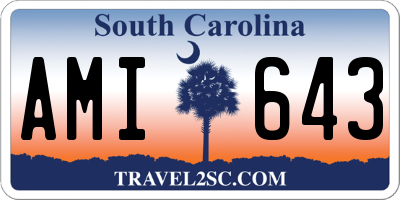 SC license plate AMI643