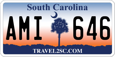 SC license plate AMI646