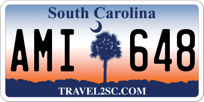 SC license plate AMI648