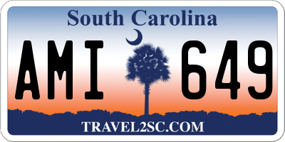 SC license plate AMI649