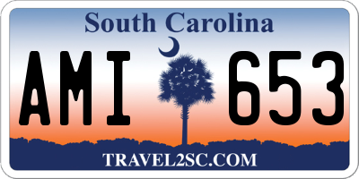 SC license plate AMI653