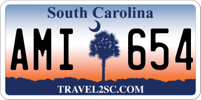 SC license plate AMI654