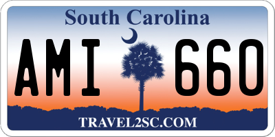 SC license plate AMI660