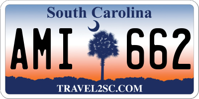 SC license plate AMI662