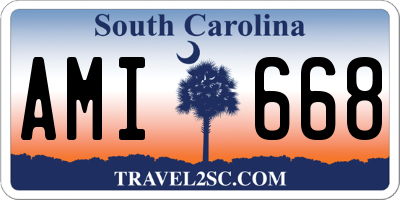SC license plate AMI668