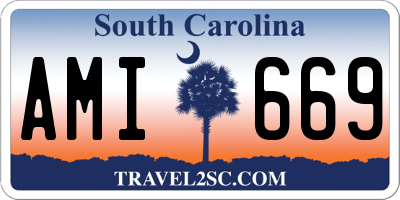 SC license plate AMI669