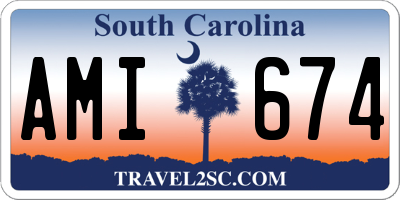SC license plate AMI674