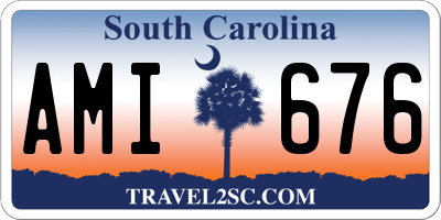 SC license plate AMI676