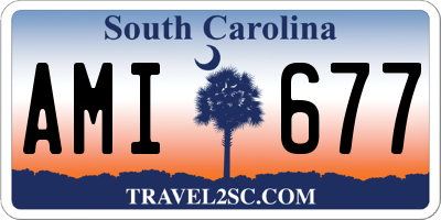 SC license plate AMI677