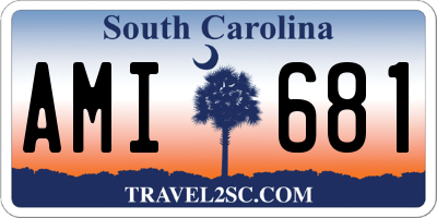 SC license plate AMI681