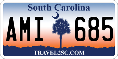SC license plate AMI685