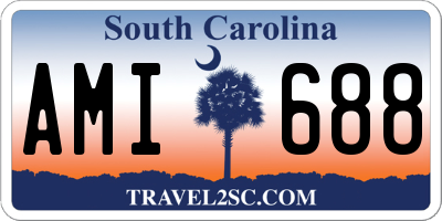SC license plate AMI688