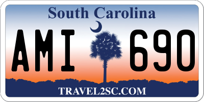 SC license plate AMI690