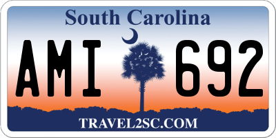 SC license plate AMI692