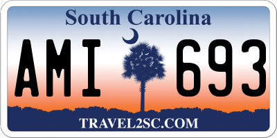 SC license plate AMI693